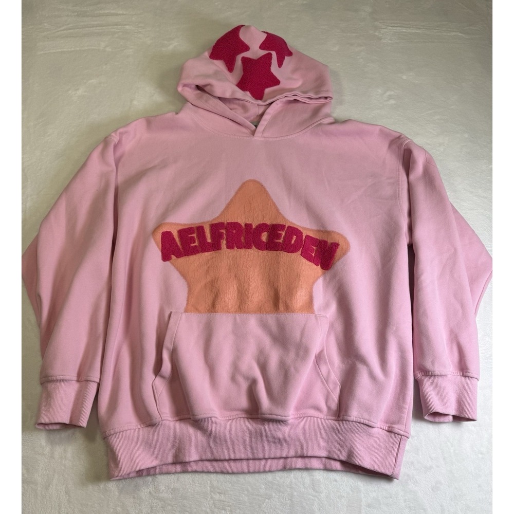 Aelfric Eden Vintage Embroidered Star Hoodie And Pink‎ Size Small